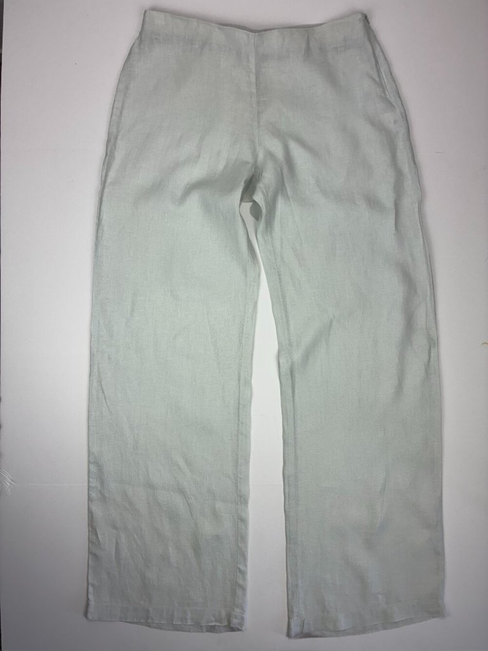 Liviana Conti Linen Wide Leg Pants EU 46 Mint Coastal Minimalist